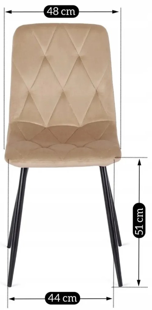 Bézs bársony szék ROBIN