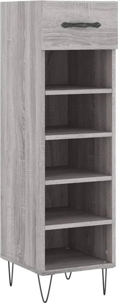 vidaXL szürke sonoma színű szerelt fa cipősszekrény 30 x 35 x 105 cm