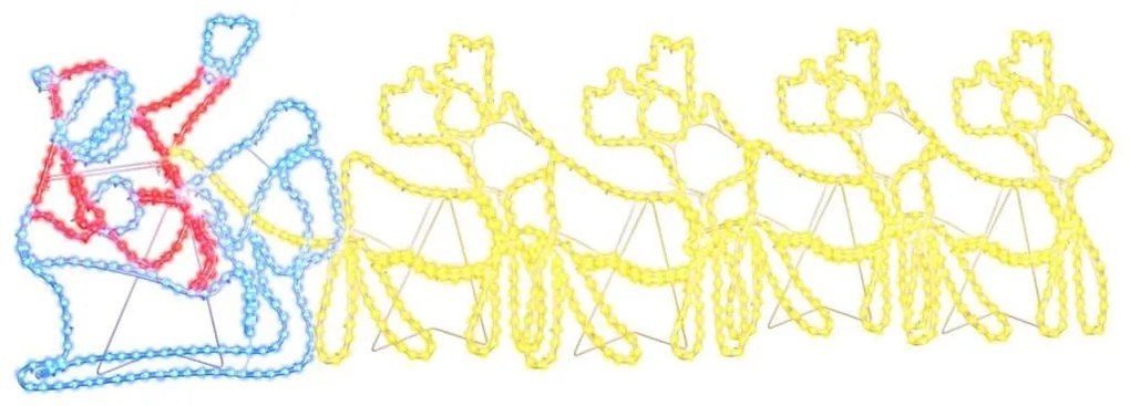 Karácsonyi Dísz 1224 LED-del Sokszínű 69 x 79 cm PVC