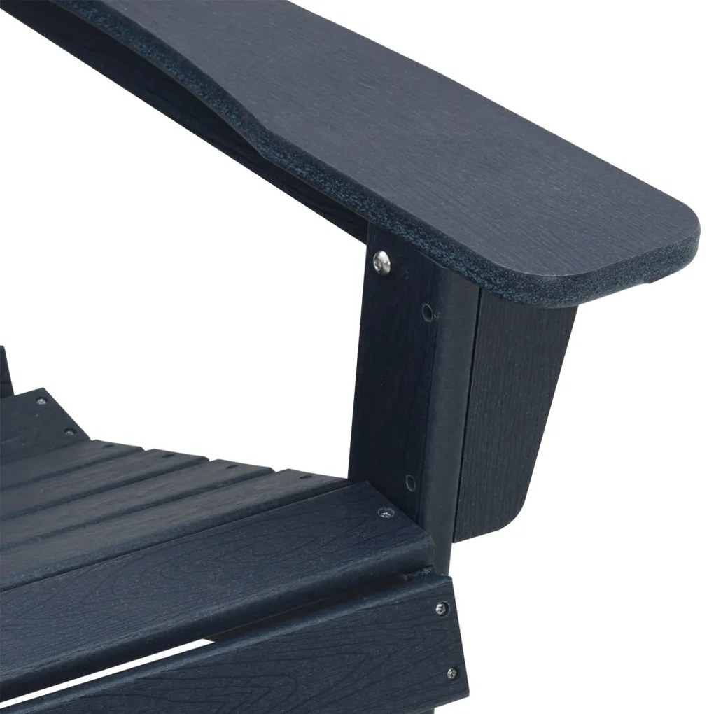 3 Részes Kerti Lounge Készlet Tengerészkék HDPE