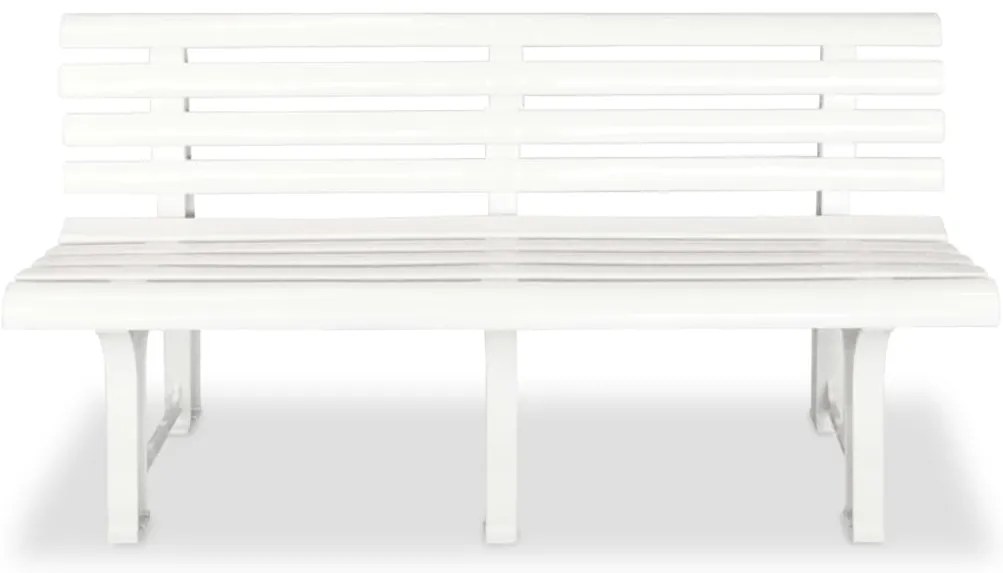 vidaXL fehér műanyag kerti pad 145,5 cm