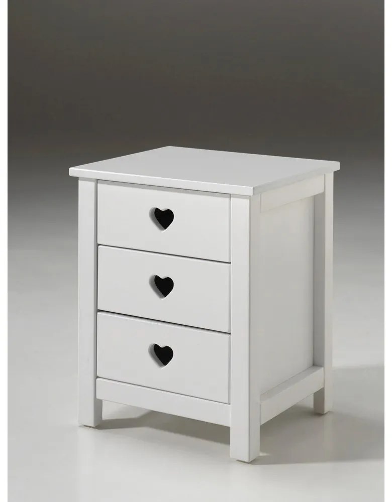 Amori fehér gyerek éjjeliszekrény - Vipack