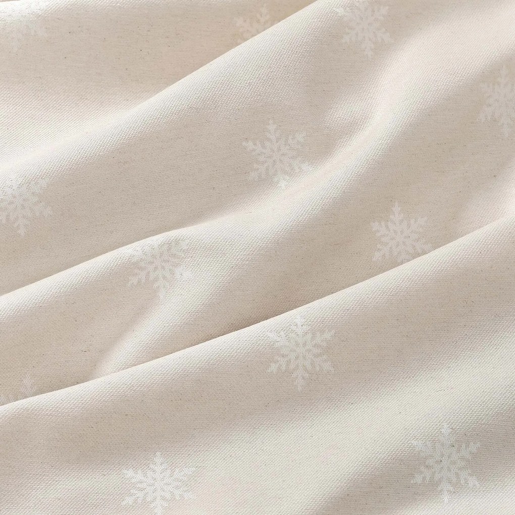 Goldea karácsonyi párnahuzat natura - hópelyhek természetes alapon 45 x 45 cm
