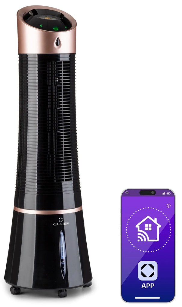 Klarstein Skyscraper Ice Smart, 4 az 1-ben, léghűtő és ventilátor, WiFi, 180m³/ó, távirányítóval