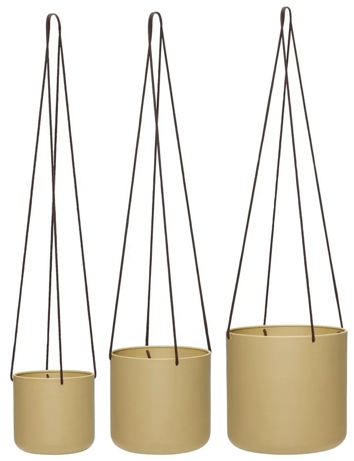 Fém függő kaspó szett 3 db-os ø 25 cm Bloom – Hübsch