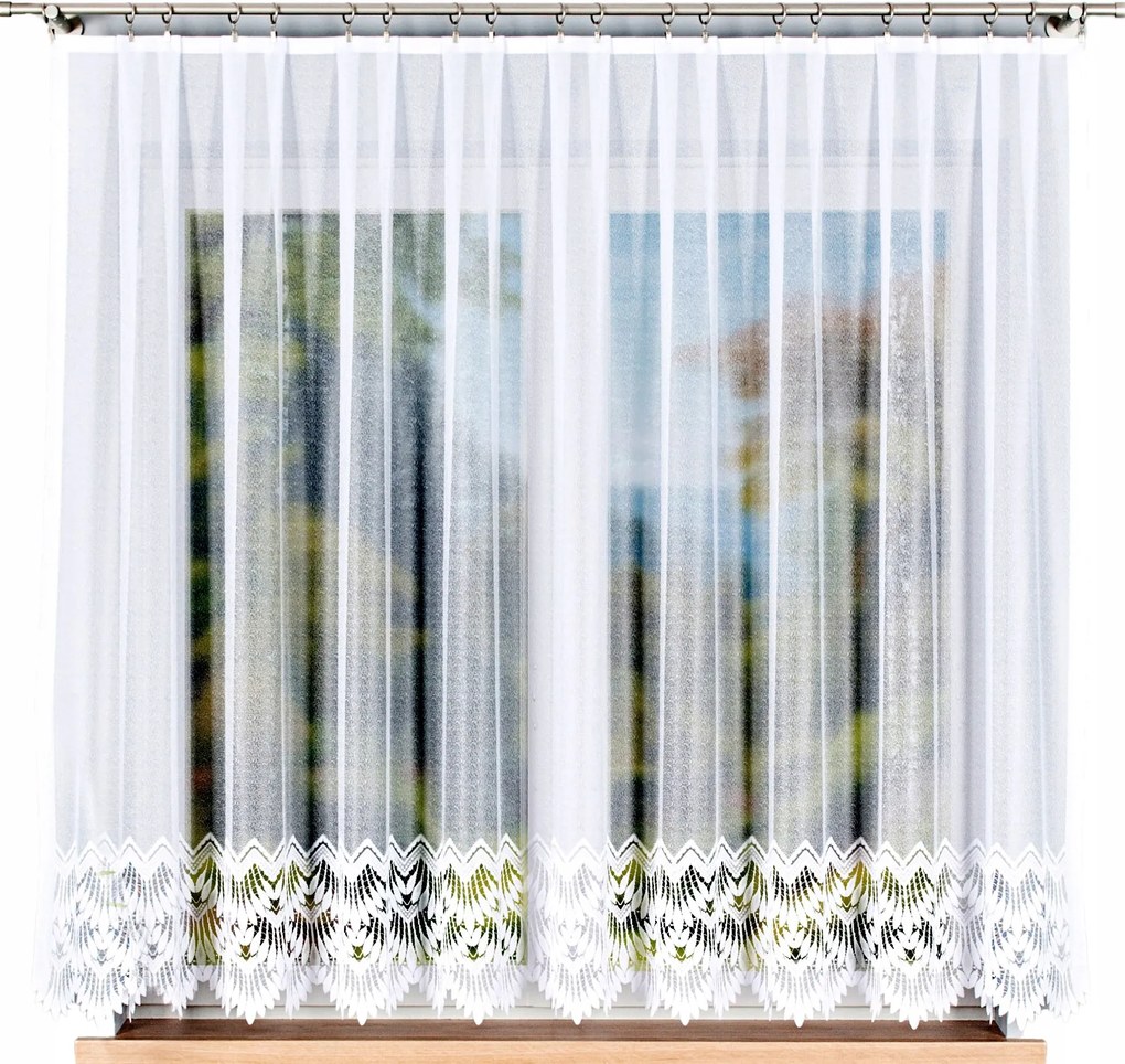 Felicia 200x160cm egyenes jacquard függöny mintával (kész) szegéllyel