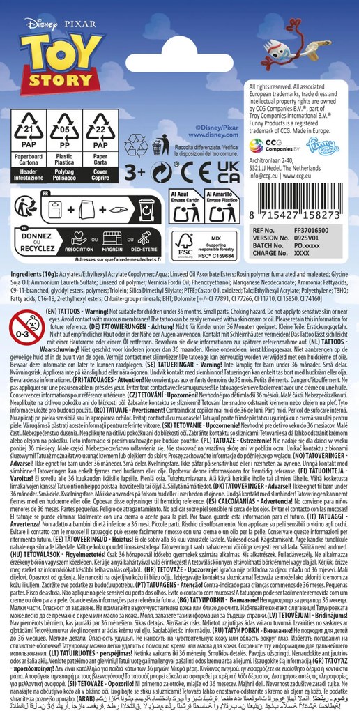 Disney Játékháború Adventure tetkó 12 db-os