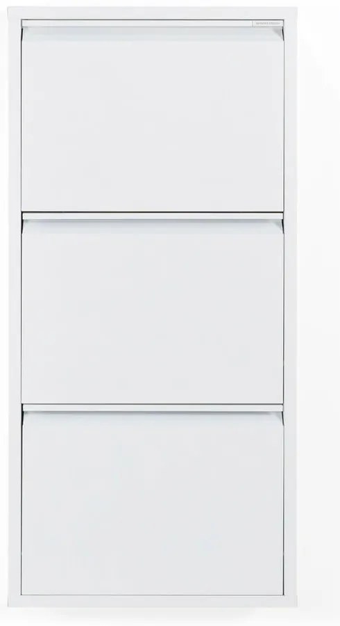 Fehér fém billenő ajtós cipőtartó 50x103x15 cm Billy – Spinder Design