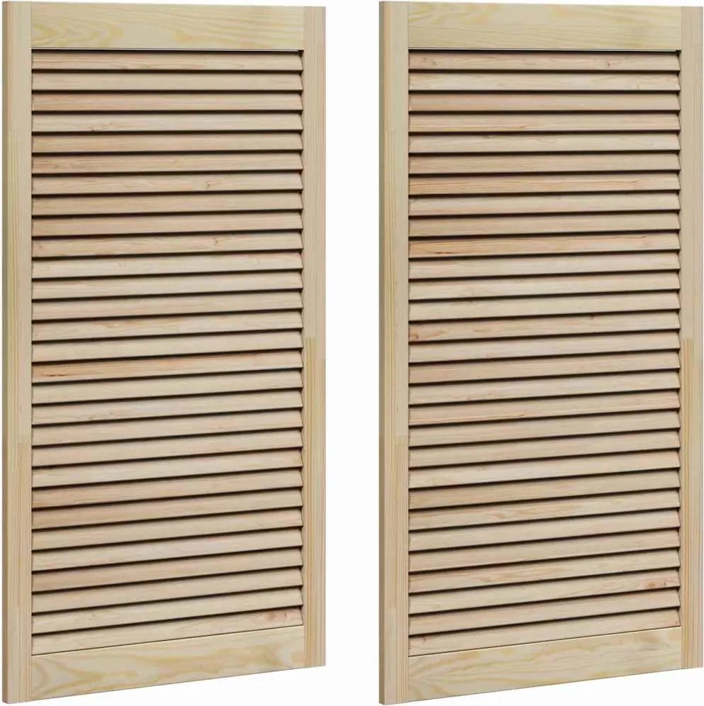 vidaXL Széfajtó 2 pcs Természetes 110 x 2,1 x 59,5 cm Tömör fenyőfa