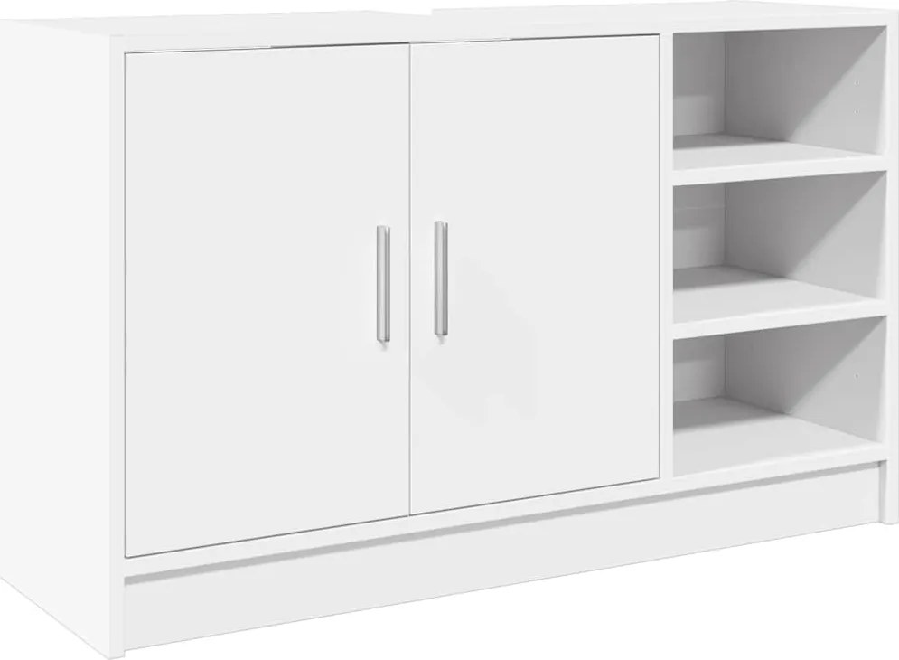vidaXL fehér szerelt fa mosdószekrény 90 x 29 x 55 cm