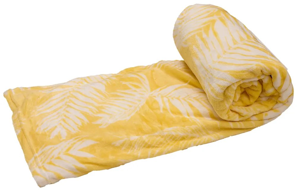 FIEN mikroplüss pléd 150x200 cm, sárga