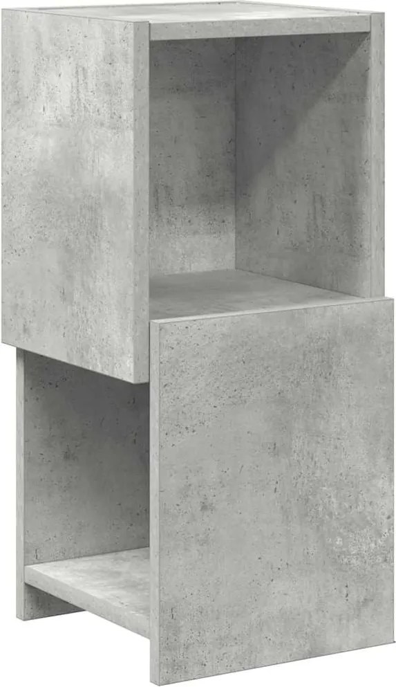 vidaXL Sarokszekrény Beton Szürke 25,5x25x55cm Faanyag