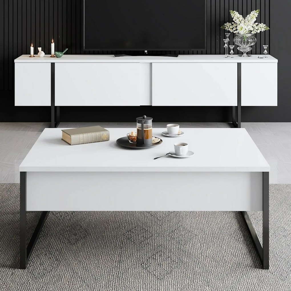 Luxe White and Black konferenciaasztal