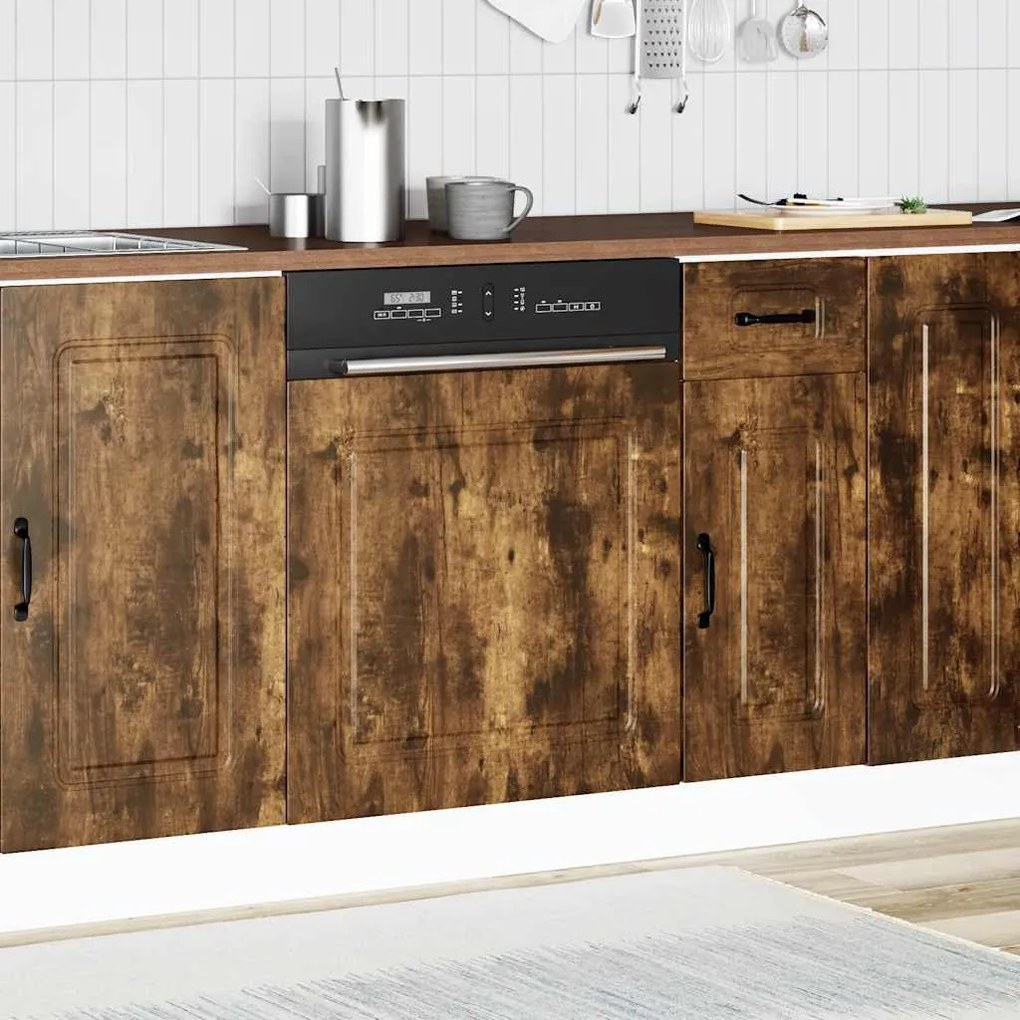 vidaXL mosogatógép panel Kalmar füstölt tölgy 60x1,5x67 cm