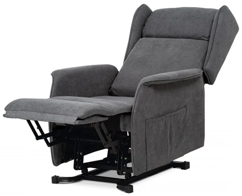 Fotoliu Pentru Tv Și Relaxare Cu Control Electric, Tapițerie Textil Gri Tv-1190