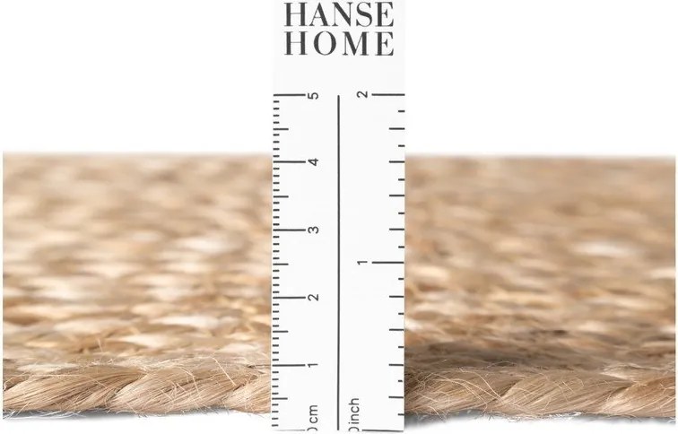 Natúr színű kétoldalas-kézi szövésű juta kerek szőnyeg ø 150 cm Basil – Hanse Home