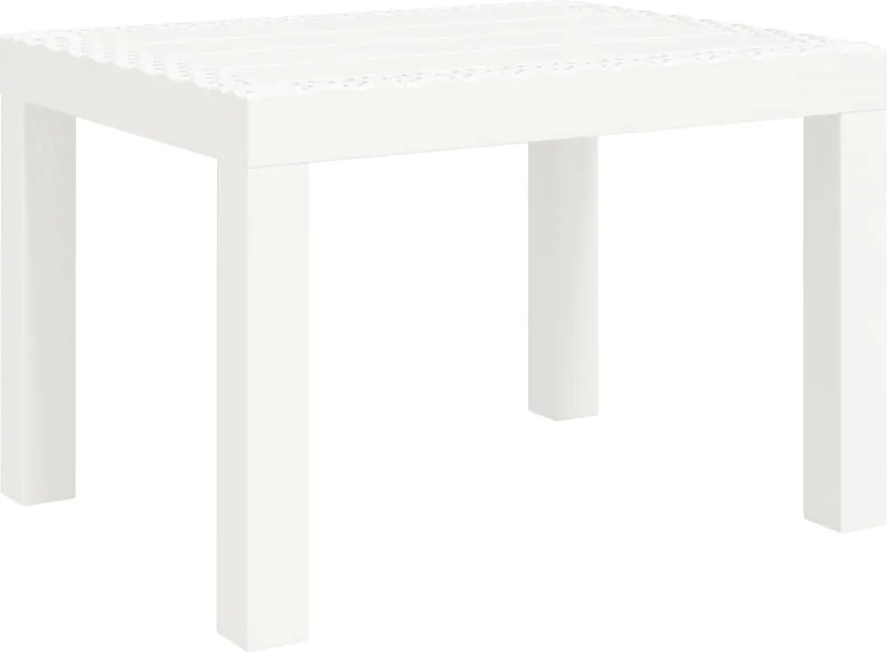 vidaXL fehér PP kerti asztal 59 x 47 x 40 cm