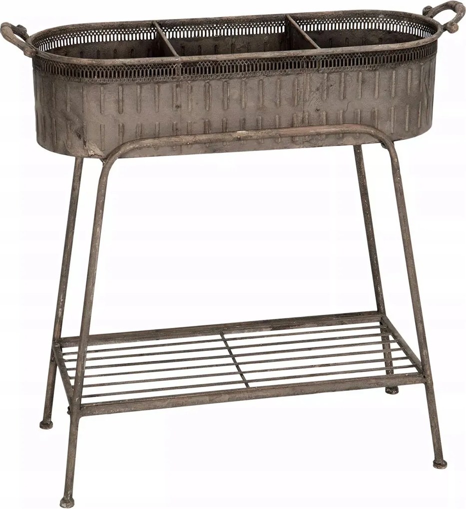 Virágágyás Álló Fém Virágtartó Állvány 70CM Otthoni Nappaliba Teraszra