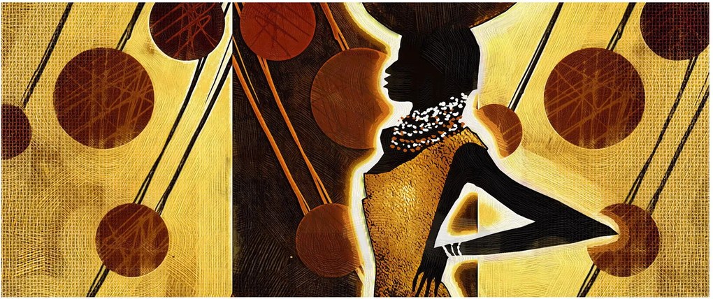 Egy ősi művészeti festmény képe (120x50 cm)