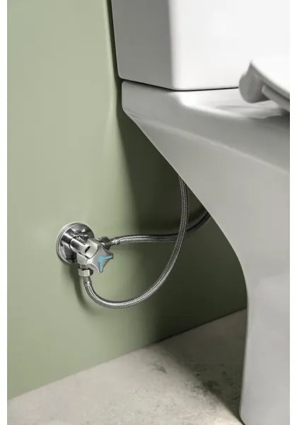 Sapho - kombinált WC kézi bidézuhannyal, hátsó kifolyással, kerámia/fehér