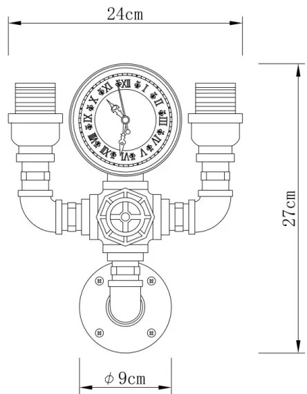 Globo 43000W2 - Fali lámpa BAYUDA 2xE27/60W/230V