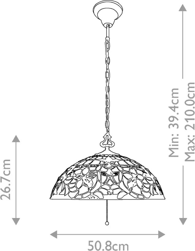 Quoizel KAMI QZ-KAMI-P Függőlámpa 3x60W/E27