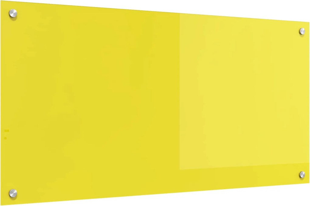 vidaXL Konyhai splashback Sárga 100 x 50 cm edzett üveg