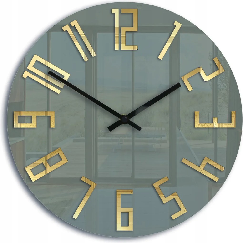 Falióra ModernClock Slim Szürke-Arany Csendes