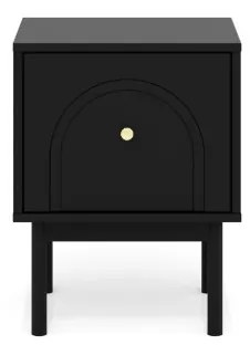 MAZOMA STOLIK NOCNY 1D CZARNY/N.CZARNE/U.ZŁOTE