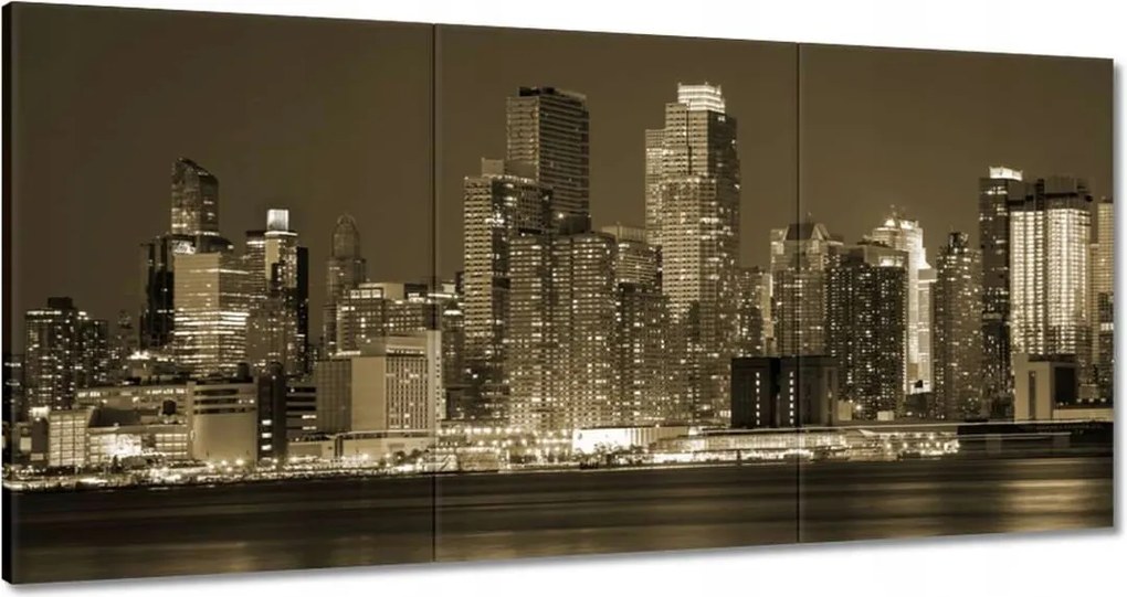 Festmények 120x60 New York sephia
