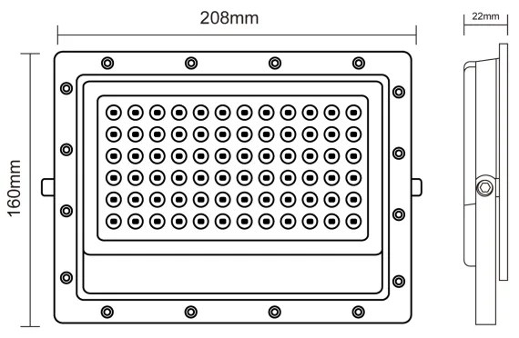 LED Kültéri reflektor LED/100W/230V 5000K IP65 szürke