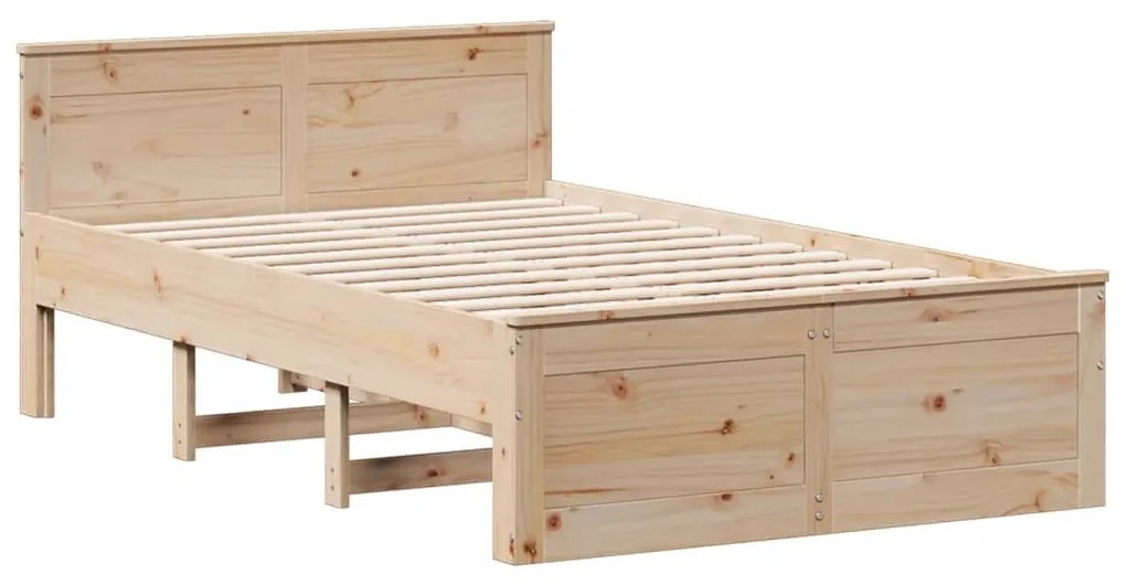 tömör fenyőfa fejtámlás ágykeret matrac nélkül 120 x 200 cm