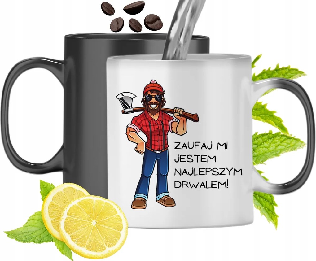 Mágikus Bögre Favágónak Színváltó Nyomtatott Fényképpel