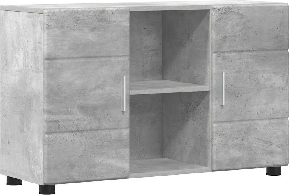 vidaXL Széf ajtóval FLORIN Beton Szürke 88,5 x 30,5 x 55,5 cm Faanyag