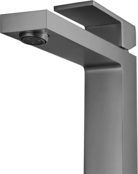 AREZZO design CUBEFIELD magasított mosdócsaptelep, gun metal