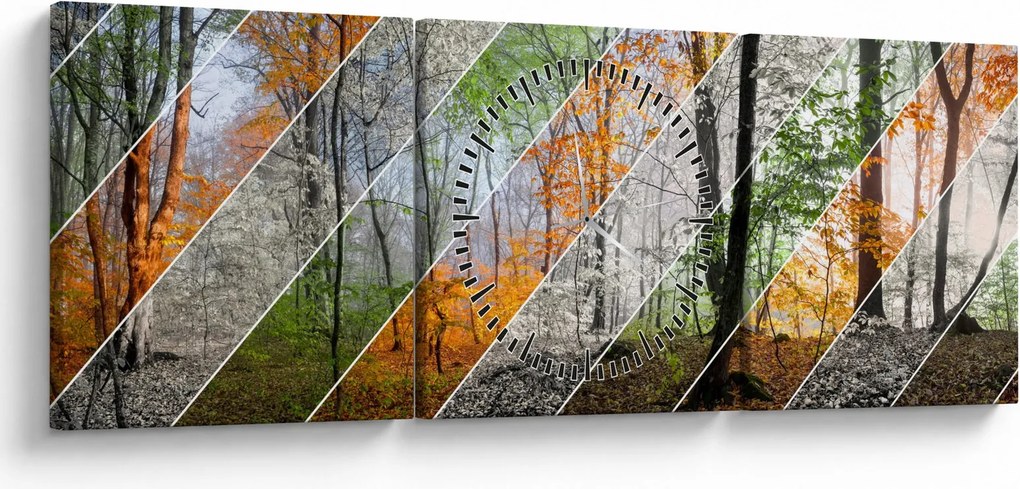 Kép - Változó évszakok (órával) (90x30 cm)