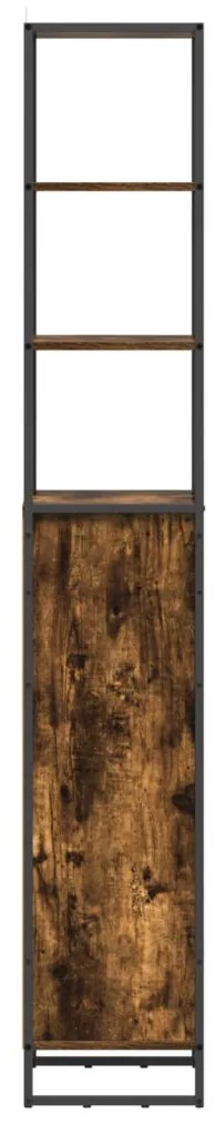 vidaXL Fürdőszoba Székény Füstös tölgy 40 x 30 x 180 cm Faanyag