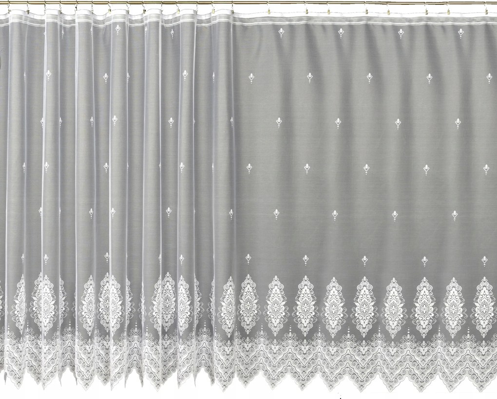 Mg Függöny jacquard 4066 Fehér 200X160cm Kész M Szalaggal