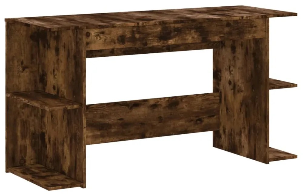 vidaXL füstös tölgy színű szerelt fa íróasztal 140x50x75 cm