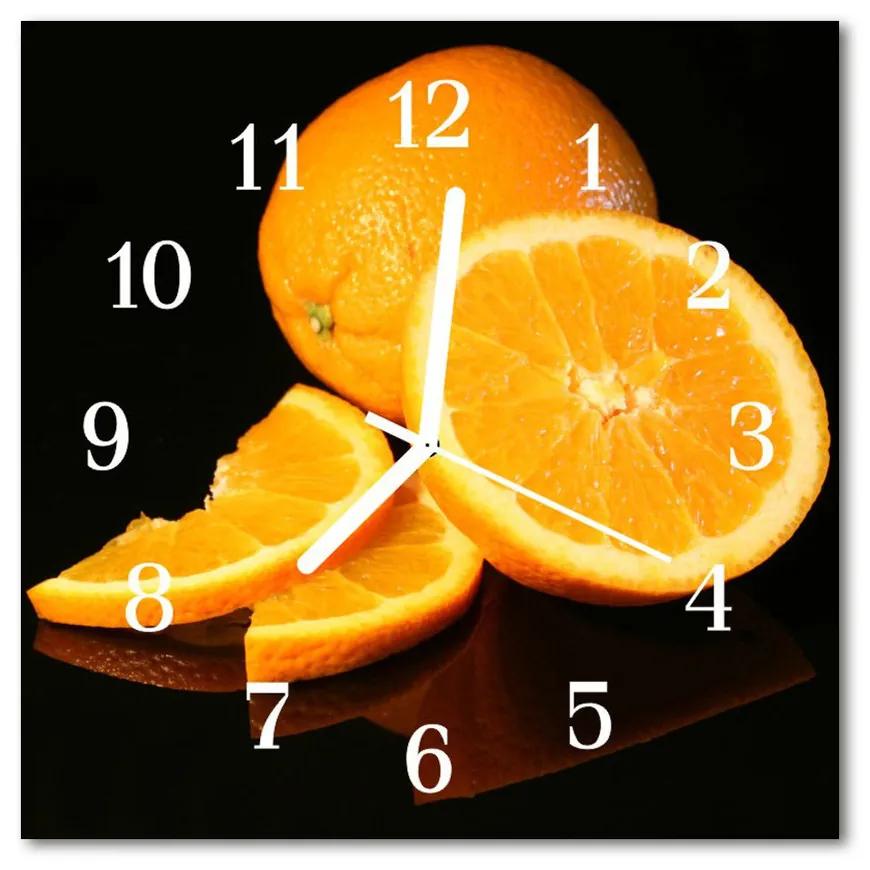 Négyzet alakú üvegóra narancs 30x30 cm