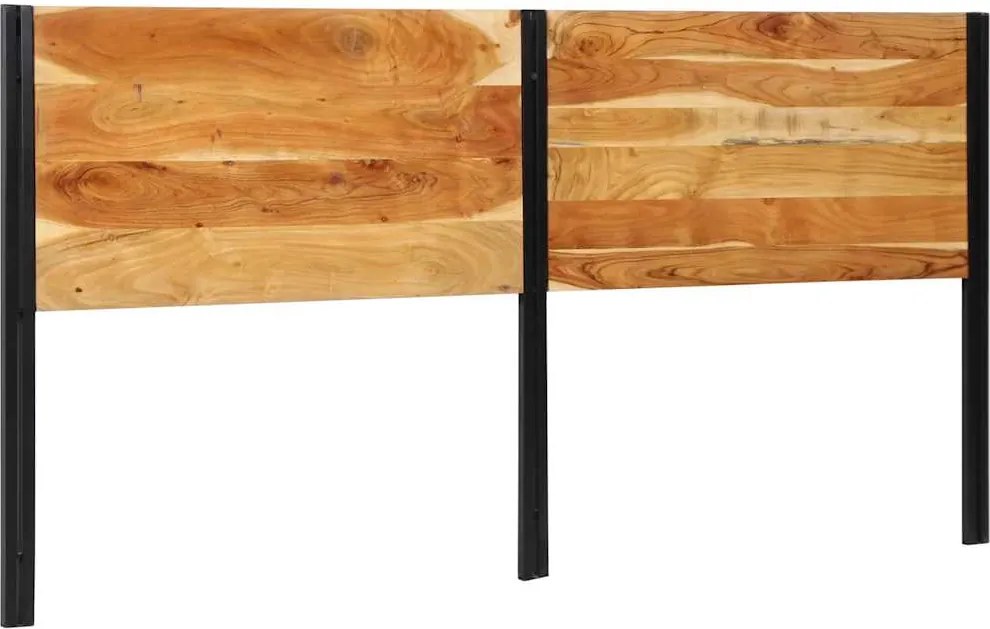 vidaXL tömör fa akác és vas fejtámla 200 cm