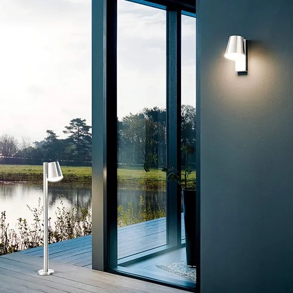 Eglo 97484 - LED Dimmelhető kültéri fali lámpa CALDIERO-C 1xE27/9W/230V matt króm