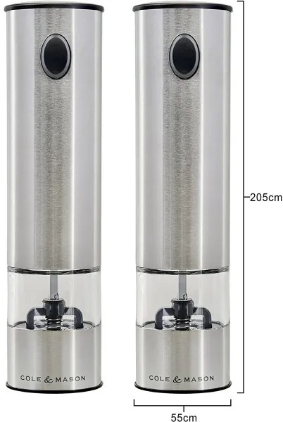 Cole&Mason - BATTERSEA elektromos fűszermalom szett 2 db, 6xAAA