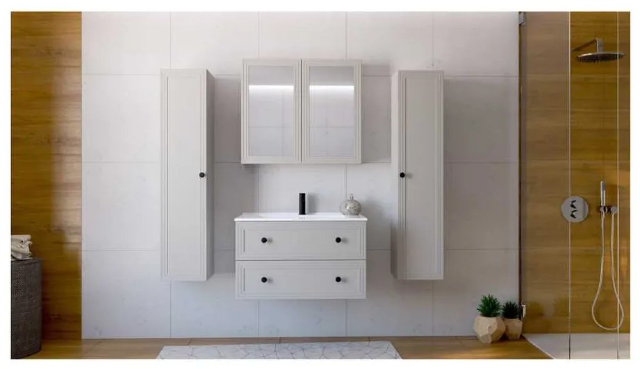Bondi tükrös fali szekrény 80 cm, krém