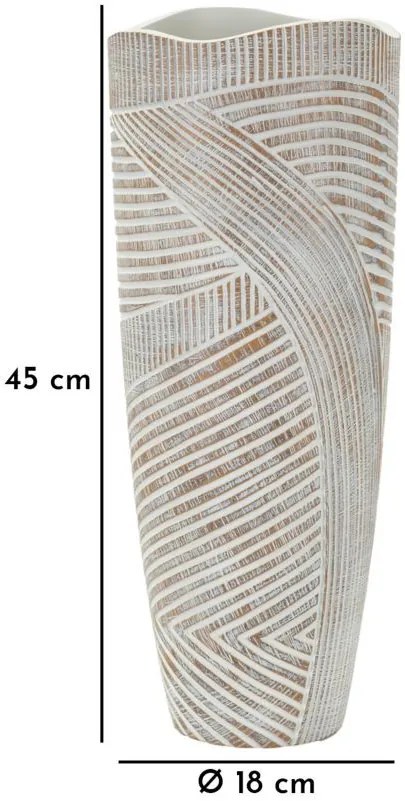 Váza gyanta fa ø 18x45cm