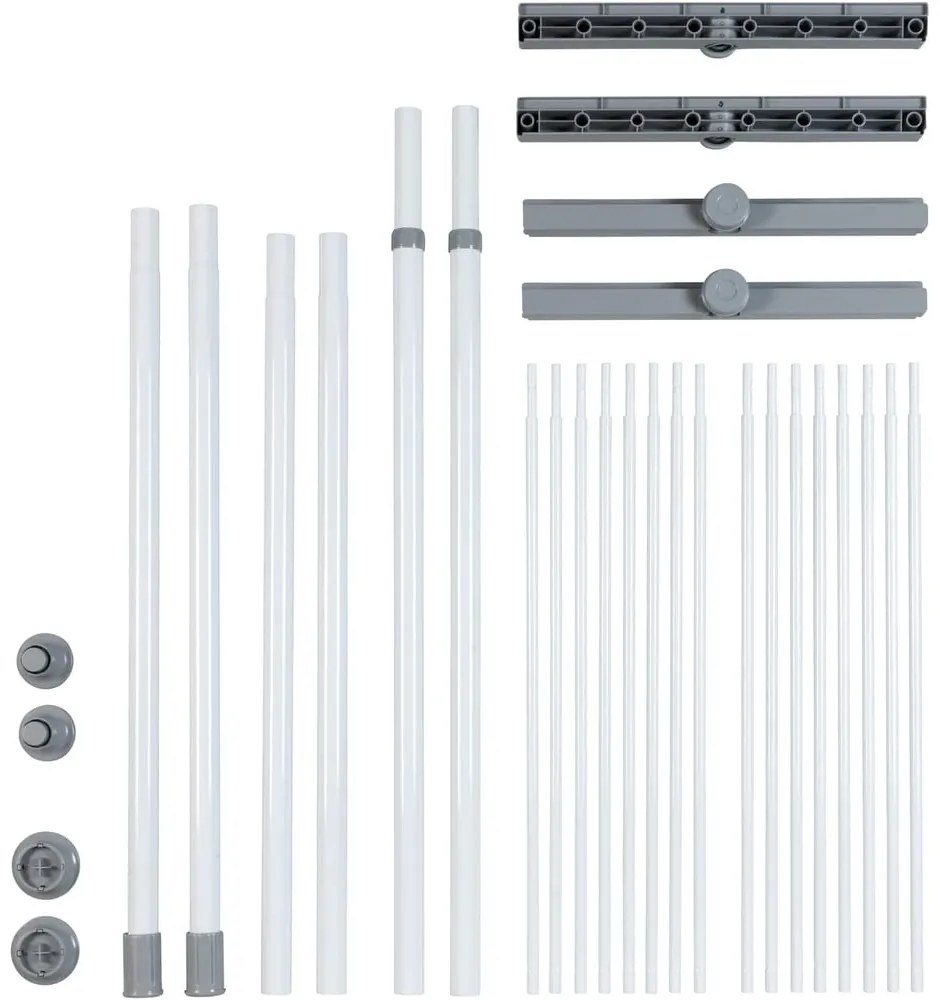 Fehér fém fürdőszobai polcos állvány 120x300 cm Herkules – Wenko