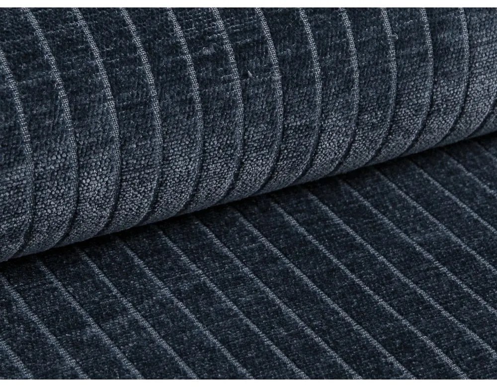 Sötétkék kordbársony kanapé 224 cm Bergamo – Cosmopolitan Design