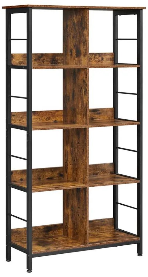 NAVARO könyvszekrény barna/fekete