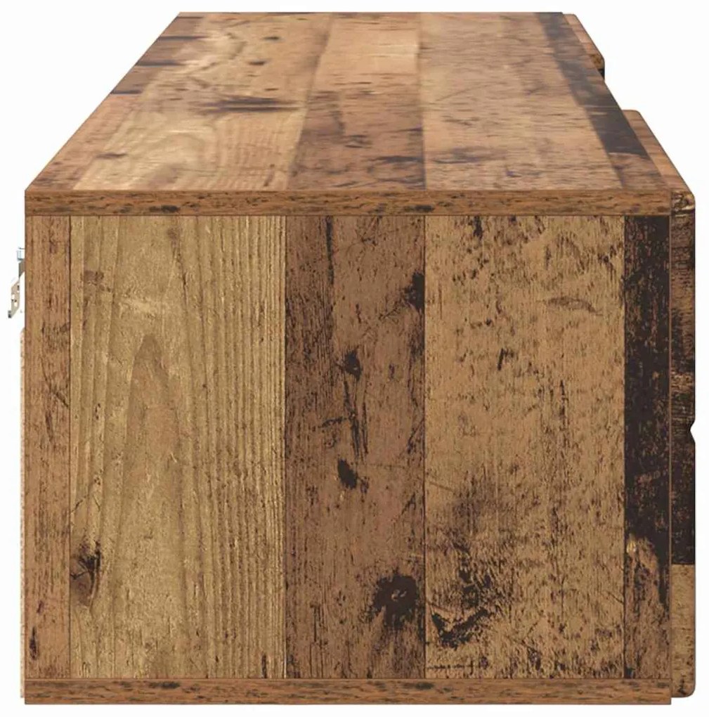 TV szekrény fiókkal polcokkal Régi fa 150 x 39 x 30 cm Faanyag