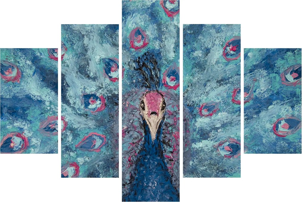 Egy festett páva képe (150x105 cm)